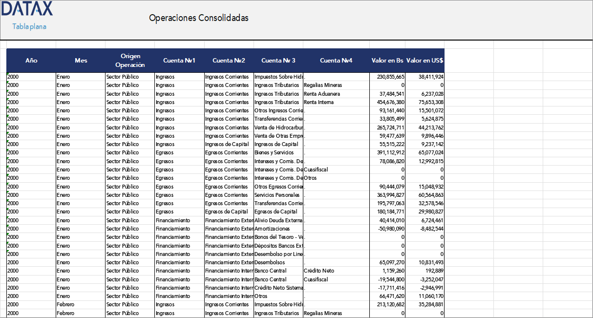 Consolidated Operations