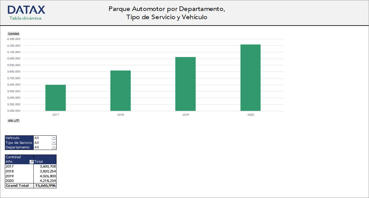 Motor Vehicle Fleet by Department, Service Type and Vehicle